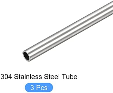 Metallixity 316 Tubo de aço inoxidável 3pcs, tubulação reta - para móveis para casa, máquinas
