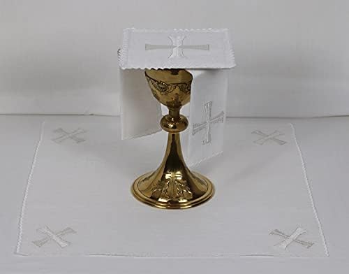 Linho do altar conjunto com cruz de prata