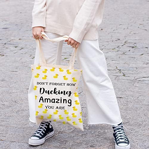Duck Lover Gift Duck Proprietário Cosmetic Bag Não se esqueça de como se esconde incrível, você é uma bolsa de maquiagem Tote Duck tem tema inspirador presente