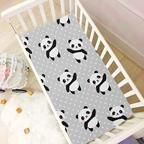 Baby Fete Panda Cartoon Cribe para meninas meninas, lençóis de colchão de criança, colchão de berço encaixado em Sheete 20201333