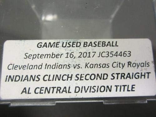 Cleveland Indians vs Royals Game usado Baseball 2017 Clinch Central Div MLB Auth - MLB Game usado Baseballs usados