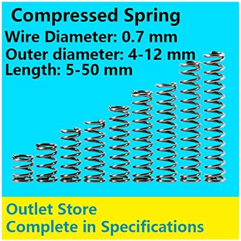 As molas de compressão são adequadas para a maioria dos reparos I Tamanho da mola de compressão Diâmetro da mola de
