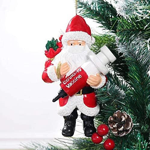 2021 Ornamentos de Natal para a árvore de natal Funny Red and White Papai Noel Decorações