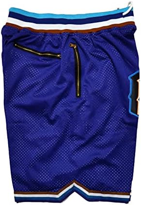 Shorts masculinos de basquete, shorts casuais retro com bolsos fãs de exercícios combinam shorts de clássicos de basquete seco rápido