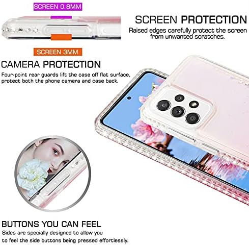TIKOO GLITTER SAMSUNG Galaxy A52 5G Case para mulheres meninas, capa superior samsung samsung A52 com gordura de líquido