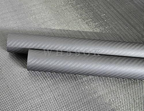 Whabest 1pcs 3k Roll embrulhado Tubo de fibra de carbono 35 mm OD x 32mm ID x 500 mm Material composto de carbono completo/Tubos/tubos/tiras de fibra de carbono