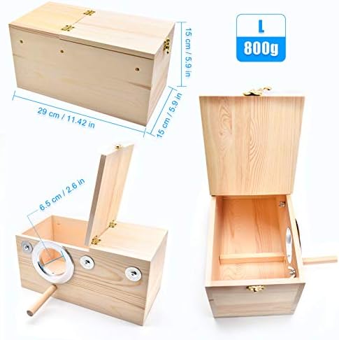 Ninho de pássaro de madeira Xonyicos para gaiola, caixa de criação de ninhos de papagaios, casa de animais de estimação