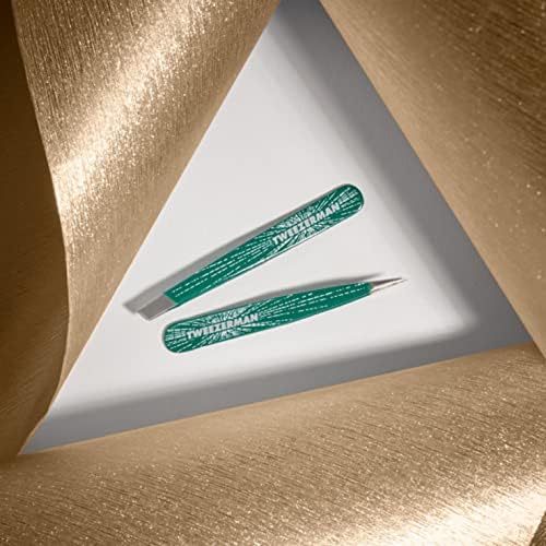 Tweezerman Emerald Shimmer Micro Mini Slant & Point Tweezer