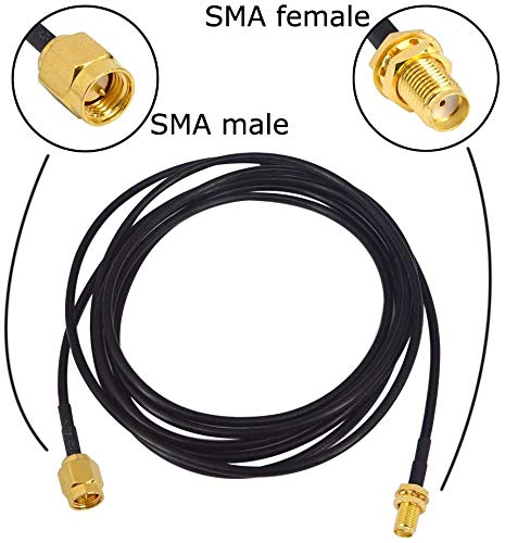 Cabo de extensão de antena SAFERCCTV 9M/30FT RP-SMA, cabo de extensão coaxial para conector feminino para a ponte de roteador LAN