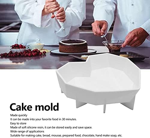Diamantes formas de coração silicone bolo bolo de chocolate molho de molde fazendo moldes para assar a sobremesa em casa branca