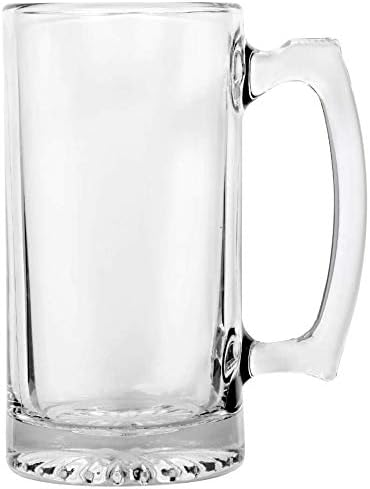 Peter Lit - canecas de cerveja para freezer - canecas de cerveja de vidro congeladas Stein, 26,6 oz caneca de cerveja, conjunto de 4