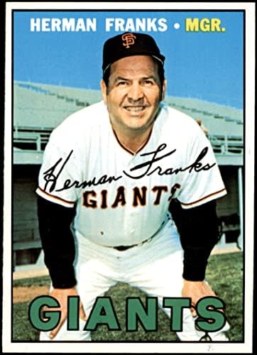 1967 Topps 116 Herman Franks San Francisco Giants NM Giants