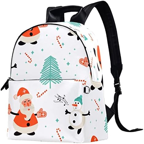 VBFOFBV Backpack de laptop casual leve para homens e mulheres, boneco de neve Papai Noel