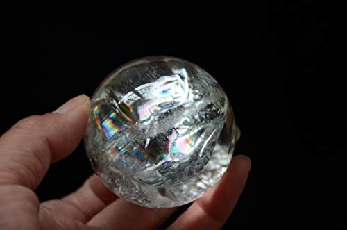 Real Tibete Himalaia Alta Altitude Claro Rainbow Quartz Ball Sphere Orb 2,12 polegadas Reiki Cura de Reiki