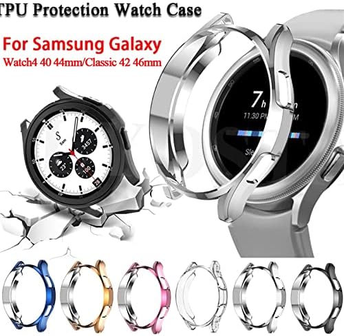 Neyens Screen Protetive Watch Case para Samsung Galaxy Watch4 40 44mm/Classic 42 46mm Tampa de protetor completo TPU Shell transparente