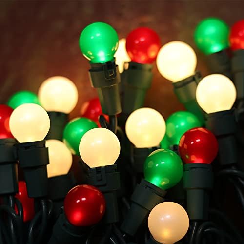 Luzes de cordas de Natal Esolton 70 LED Multi Color com vidro perlizado 120V UL Certificado Uso interior de Halloween Decoração de festas de férias de Ação
