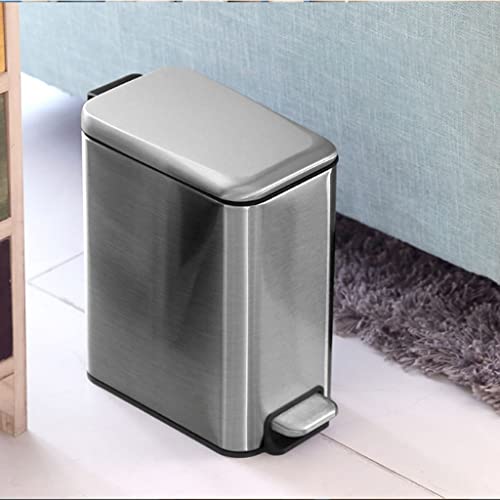 Lixo lata lixo lixo lata de cozinha lixeira com tampa de lixo de aço inoxidável para o quarto de cozinha banheiro banheiro interno lixo lixo lixeiras