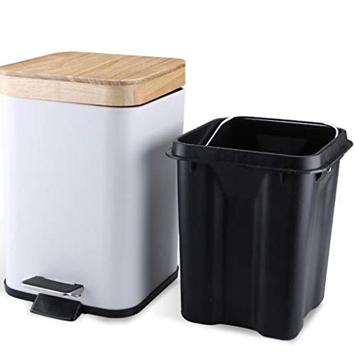 Zyjbm Pedal Cosmetic Bin 3L com tampa feita de lata de lixo do banheiro com lixo pequeno e suave