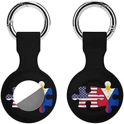 USA e Filipino Bandle Puzzle Puzzle Caso de proteção compatível com o suporte do localizador anti-perdido Airtag para a carteira de