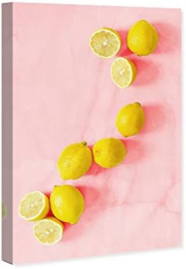 Wynwood Studio Food and Cuisine Wall Art Art Canvas Prinha 'Limões Rosa' Frutas Décora Home, 16 X 24