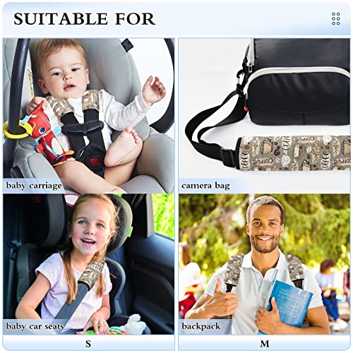 Capa de alça de assento de carro para café para crianças bebês 2 PCs tiras de assento de carro almofadas de almofadas