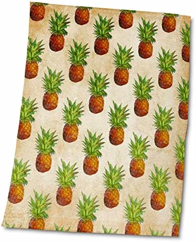 3drose aloha vintage abacaxi abaca selva tropical havaí padrão havaí - toalhas