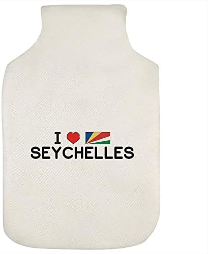Azeeda 'eu amo a capa de garrafa de água quente de Seychelles