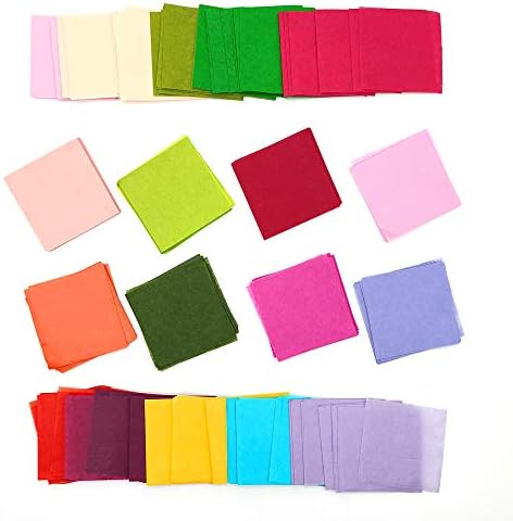 Jyongmer 6000pcs Multicolor Tissue Paper Squares, Art Rainbow Lastue Paper for Arts Craft Diy Scrapbooking ， Festival de festa de aniversário Festival, Projeto de Arte de Scrunch
