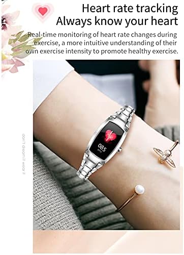 Relógio inteligente para mulheres, smartwatch para os telefones Android e iOS Tracker de fitness à prova d'água com pressão arterial Freqüência cardíaca Blood Oxygen Sleep Monitor Notificação Sport Pedômetro para mulheres
