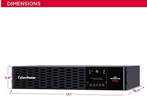 CyberPower PR3000RT2UN SMART APP SYSENCIONADO SISTEMA UPS, 3000VA/3000W, 9 OVALS, 2U RACK/TOWER, AVR, RMCARD205 pré-instalado