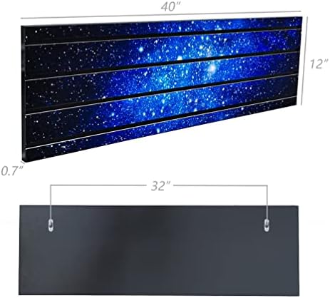FixtUledisplays® Horizontall Slatwall Painel com arte laminada 40 polegadas de largura x 12 polegadas de altura Universo Galaxy 10152-40 * 12 -npf