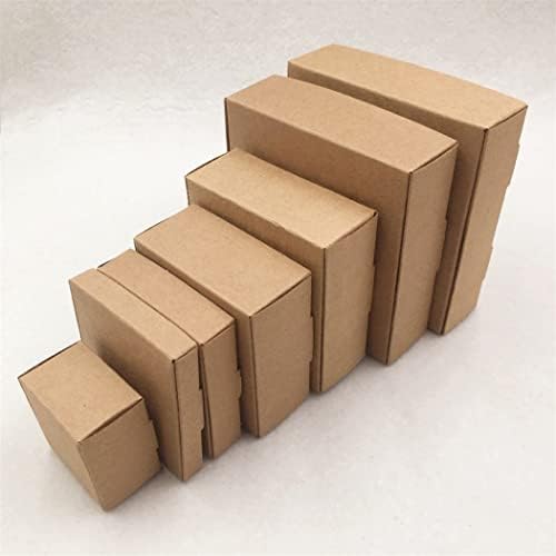 20pcs Brown Kraft Paper Boxes de presente caixa de embalagem artesanal, caixas de embalagem de festas de casamento