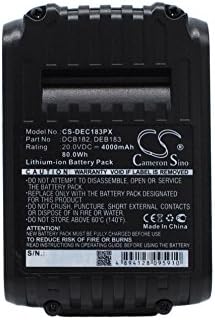 Cameron Sino New Replacement Battery Fit for DeWalt DCD740, DCD740B, DCD780, DCG412, DCG412B, DCG412L2, DCS331B, DCS331L1, DCS331L2, DCS380B, DCS380L1, DCS381, DCS391L1, DCS393