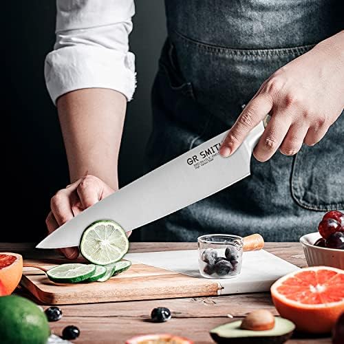 Faca de Chef Smith Gr Smith, faca de cozinha, faca de corte profissional de 8 polegadas, faca de cozinha de aço inoxidável