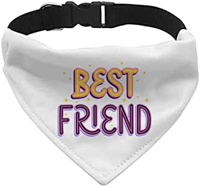 Melhor amigo Pet Bandana Collar - Cola de cachecol de design fofo - Bandana de cachorro impresso - XL