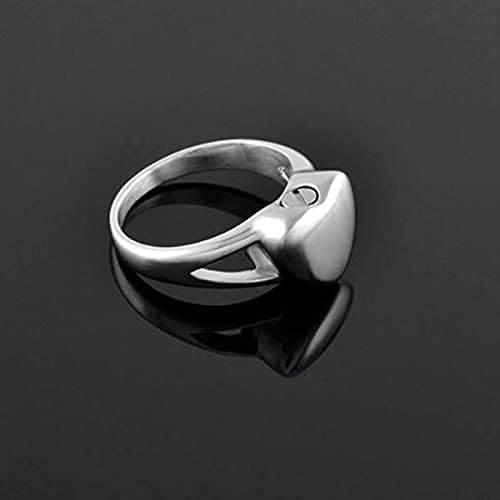 Dotuiarg Heart Pet Memorial Ring Stoneless Cremation Ash Urn Urn Deding Rings for Women Jewelry 7 Tamanho