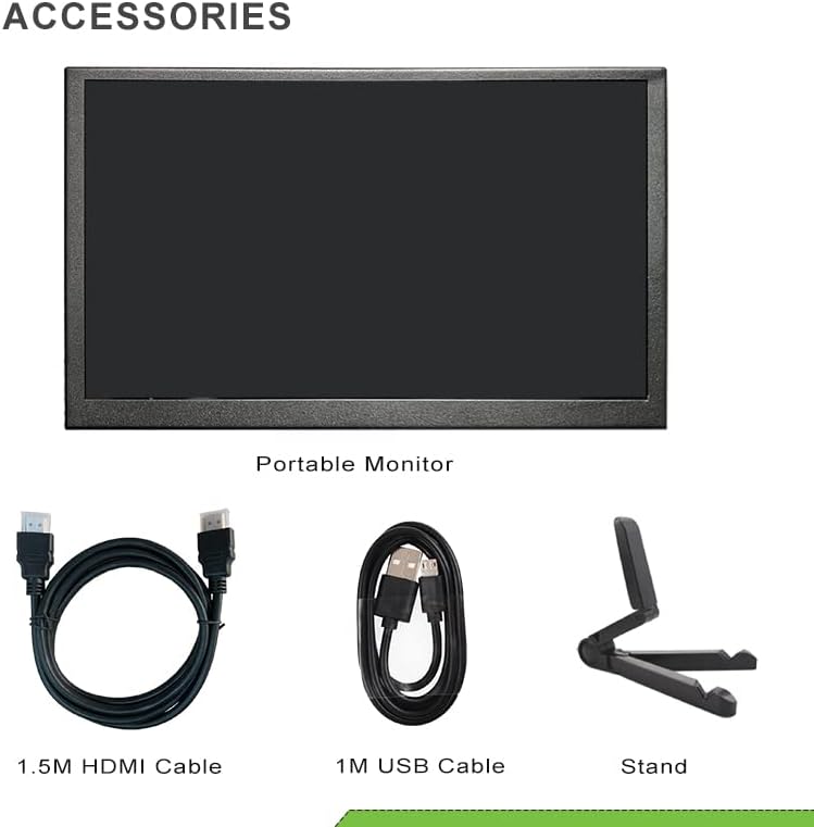 Tela LCD LCD LCD de 10,1 polegadas LCD, HD 1024x600 IPS Monitor portátil com alto -falantes duplos para PS4 Xbox Series Raspberry