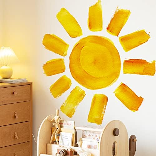 45,3 x 43,3 polegadas boho decalques de parede solar adesivos de parede solar decalques solares de sol removível adesivo de parede de parede de vinil e decoração solar decoração do sol