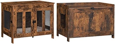 Mahancris Dog Crate Furniture and Cat Box Pacote de móveis, casa de cachorro decorativa interna, armário de caixa de gato com