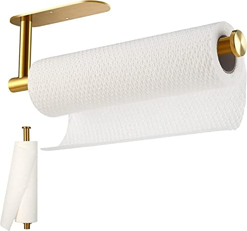 Toalhas de papel, toalhas de papel- para cozinha, toalhas de papel a granel- Auto-adesivo sob o gabinete, ambos disponíveis em adesivo e parafusos, suporte de toalha de papel em aço inoxidável