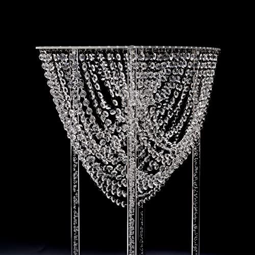 Gdrasuya10 estande de flor de cristal, 2pcs acrílico Centro de cenário de cenário Centerpieces Rack de exibição para tabelas de recepção Supplimentos de casamento