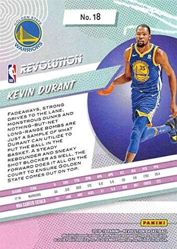 2018-19 Panini Revolution 18 Kevin Durant Golden State Warriors NBA Basketball Trading Card