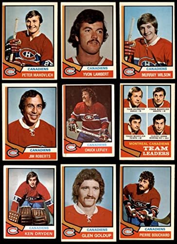 1974-75 O-PEE-Chee Montreal Canadiens perto da equipe definida Montreal Canadiens VG/Ex Canadiens