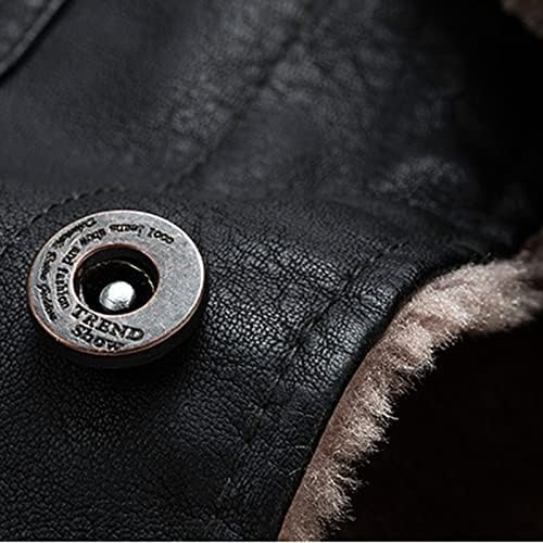 Jackets de caminhão de caminhão forrado sherpa masculino botão vintage para baixo de jeans de jeans de veludo fit slim fit