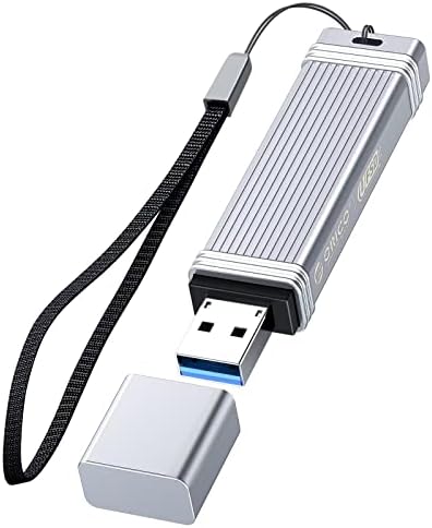 ORICO USB 3.0 Flash Drive Memory Stick Drive de polegar 256 GB, portátil de alta velocidade Metal USB Data Storage compatível com computador/laptop