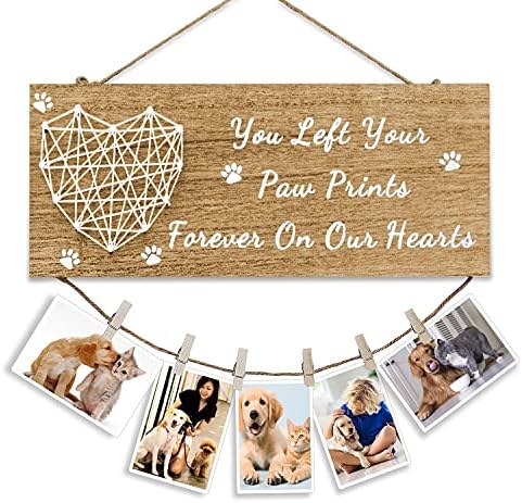 Uyayippk Pet Memorial Gifts Printa Prinha para sempre em nossos corações Presentes de simpatia Picture Solder para perda de
