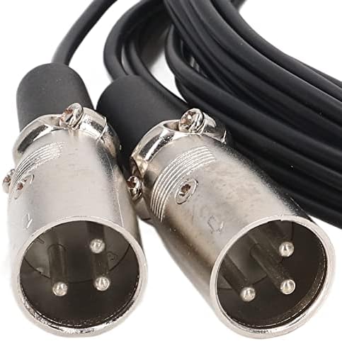 ASIXXSIX 3 3,5 mm TRS para o cabo masculino XLR duplo, 10 pés 3 pinos 1/8 polegada TRS a 2 XLR Microfone macho Microfone