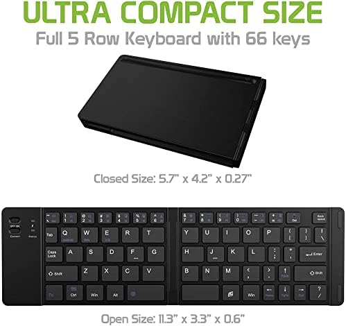 O teclado Bluetooth do Bluetooth Ultra Slim Compatível com Videocon Octa Core Z55 Delite com Holdstand do telefone - Teclado recarregável