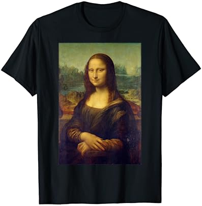 Mona Lisa Leonardo da Vinci pintando obras de arte clássica de camiseta retro