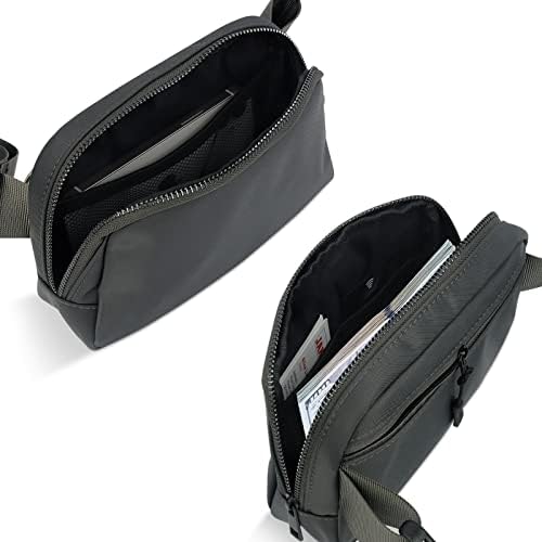 Bolsa de cinto para homens homens, Fanny Packs Packs Bum Bum Bag Bag Sacos Crossbody com pacote de cintura ajustável para esportes de viagem Ciclismo de corrida